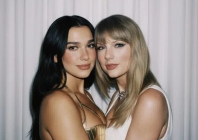 Dua lipa y Taylor foto Polaroid