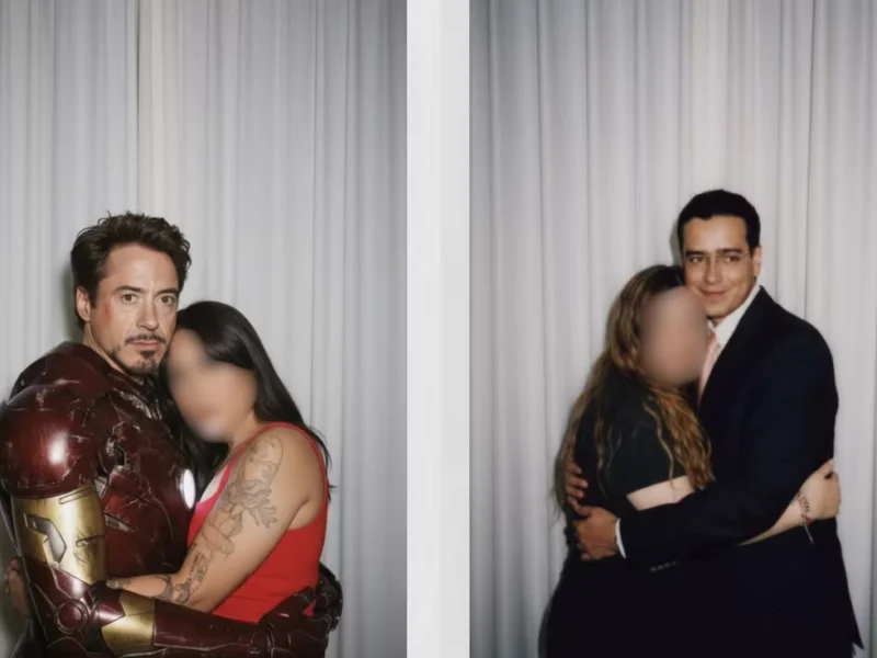 Iron man foto polaroid