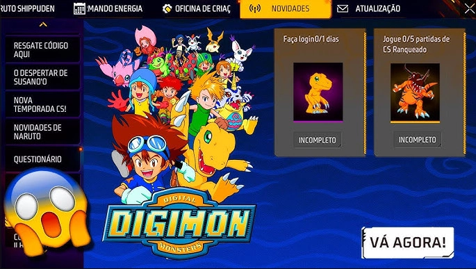 Mascotas Free Fire x Digimon