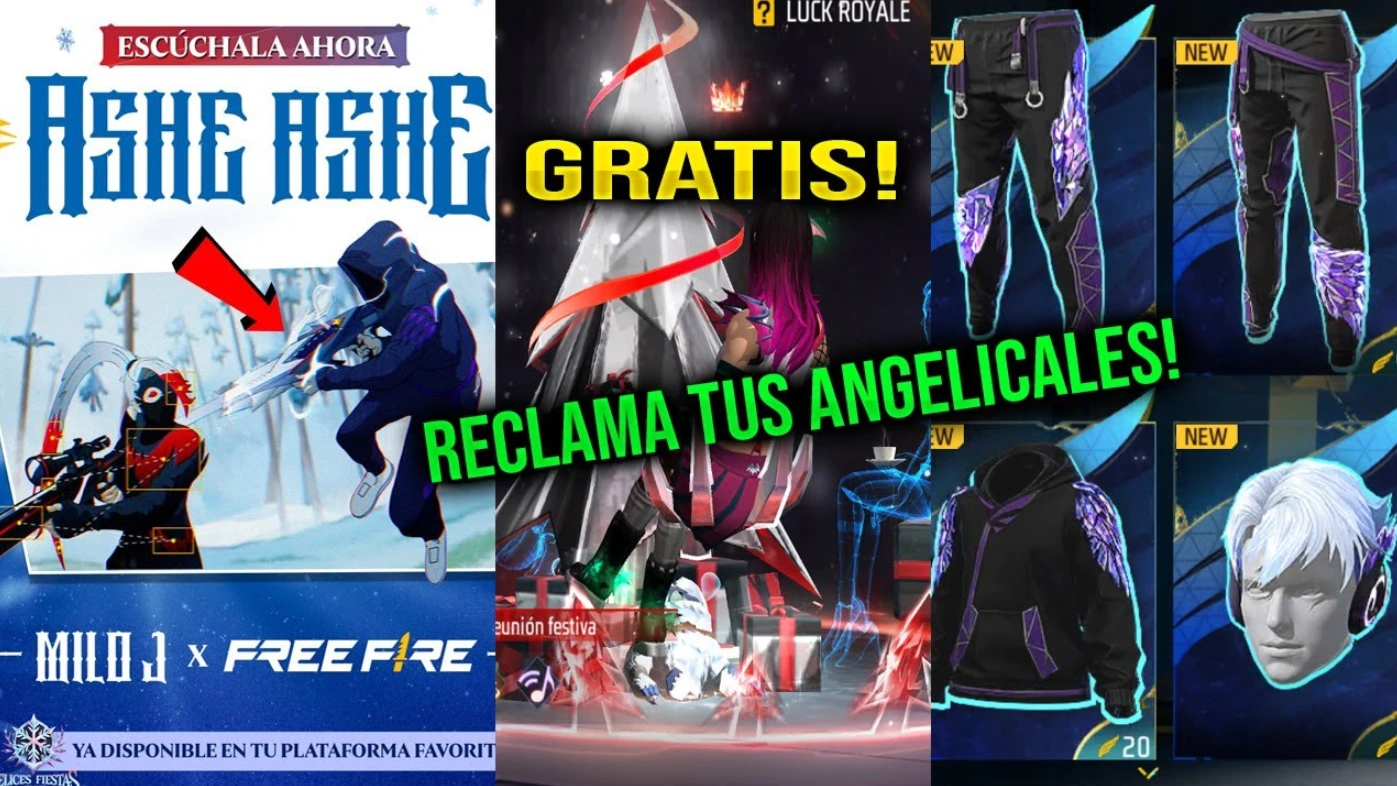 Angelicales morados de Milo J en Free Fire