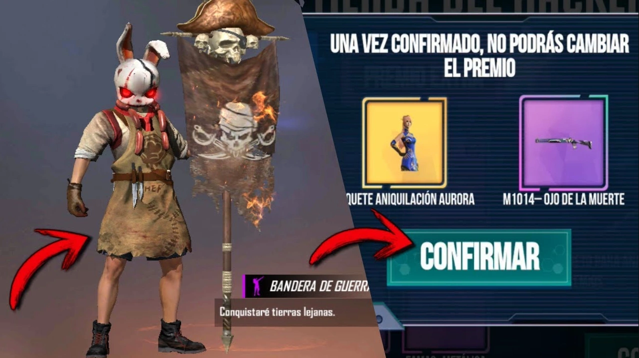 Emote bandera de guerra en Free Fire