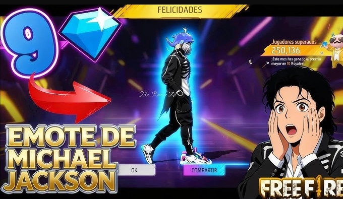 Emote Moonwalk de Michael Jackson en Free Fire