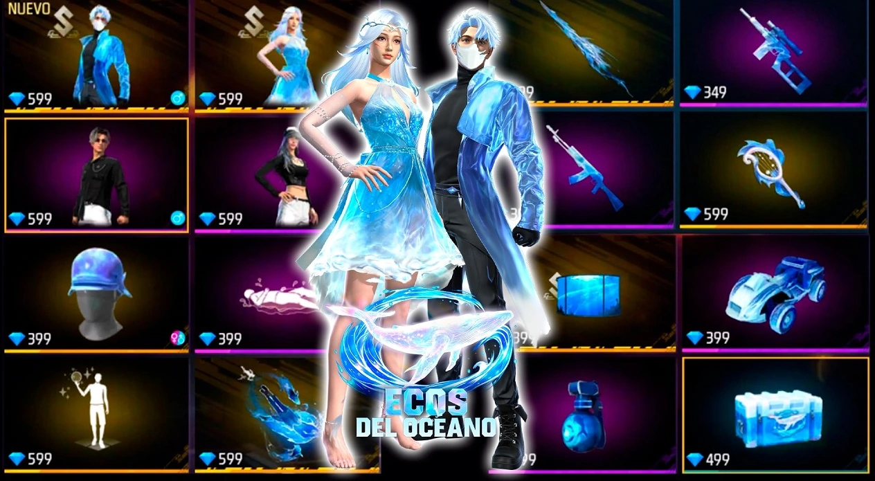 Skins de ecos del oceano en Free Fire