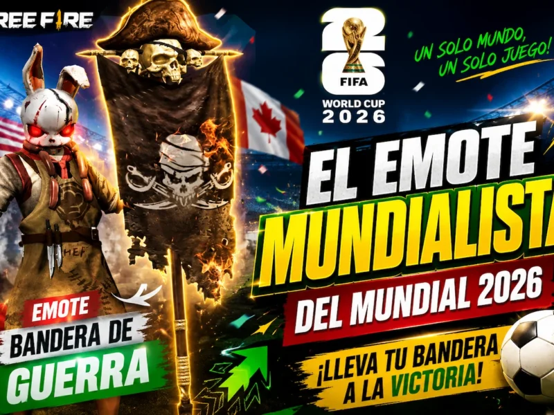 Emote mundialista de la bandera de guerra en Free Fire