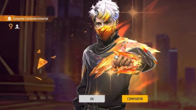 Conjunto centinela inmortal Free Fire