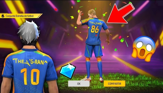 Conjunto estrella de futbol en Free Fire