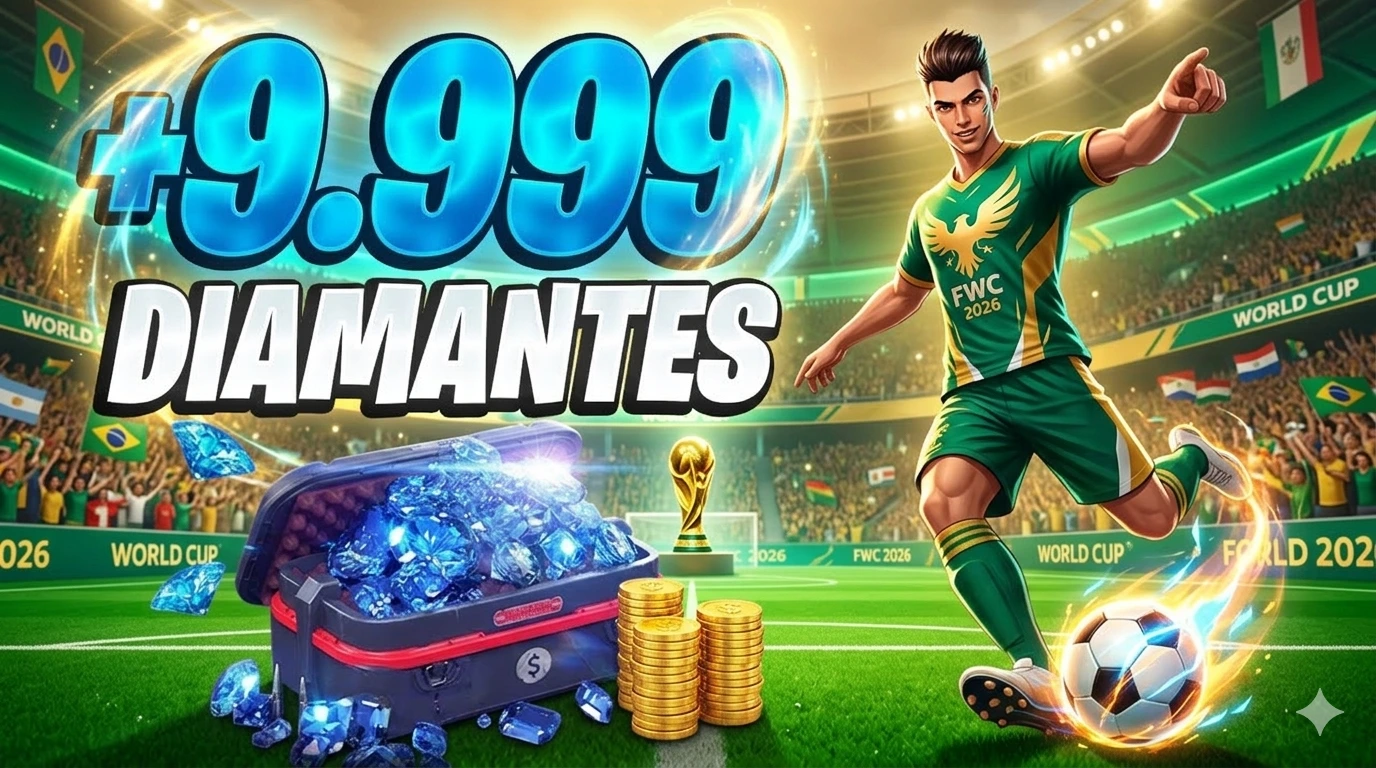 Diamantes por el mundial de futbol en Free Fire