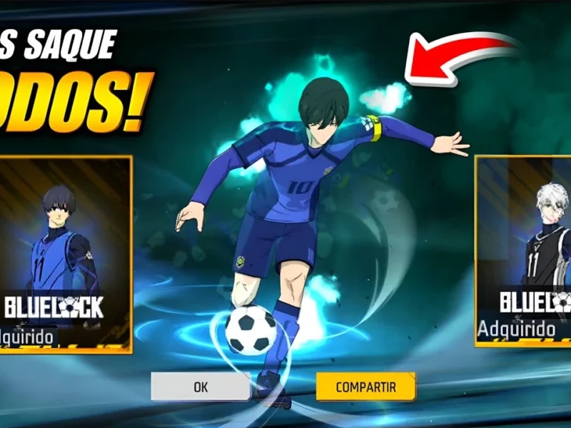 Sacando skins de Blue Lock en Free Fire